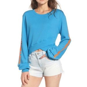 PAM & GELA
Blue Imagine Peace Crop Sweatshirt/Hoodie